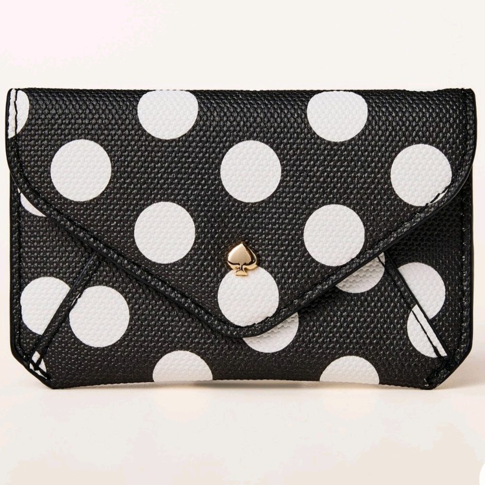 ♠️ Polka Dot Envelope Card Case - kate spade new york x Target Black/White NWT